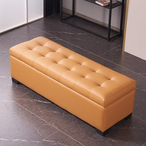 Tqertrtfxa Bench with storage and seating, Solid Wood Shoe-Changing — Long Banquette-Style Sofa, Storage, and Bed-End Seat, wooden bench(G,130cm/51.2in)