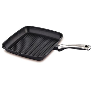 Prestige Die Cast Plus Grill Pan, 24 cm, Black