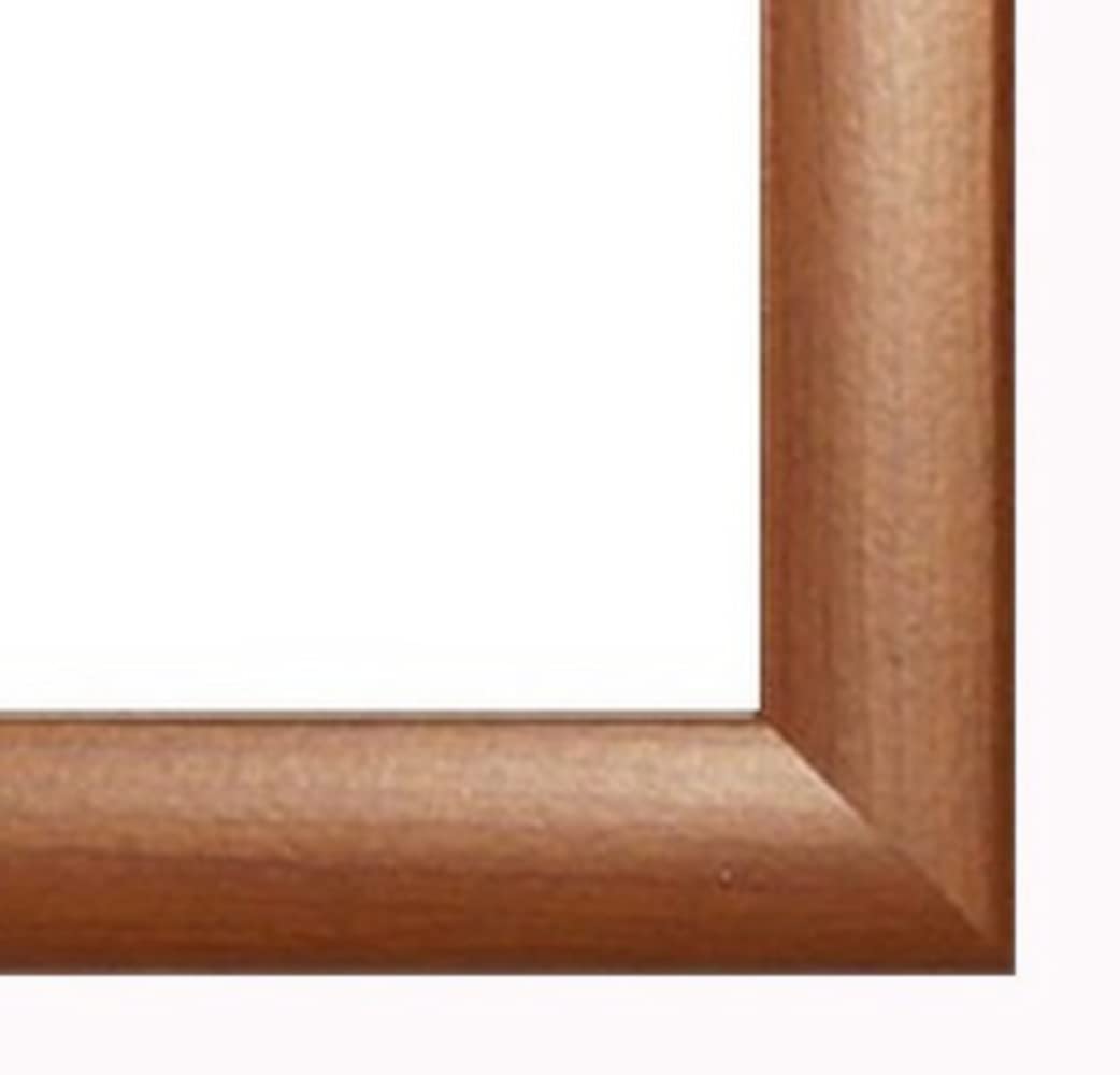 Cadre en bois MDF Olympia décor cerisier haut de gamme avec verre antireflet