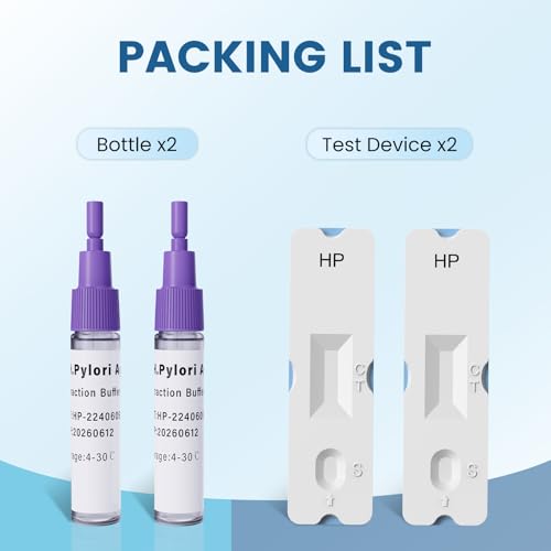 H Pylori Test Kit – 2 PCS H. Pylori Test, H-Pylori Stool (Antigen) Self-Test for Home Use, 99.9% Accurate, Fast 10-15 Min Results, Easy to Use, No Lab Needed - Thumbnail 2
