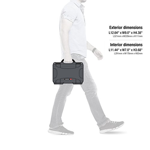 Nanuk 909 Waterproof Professional Classic Pistol/Gun Case, Military Approved With Custom Insert - Graphite #TOP6