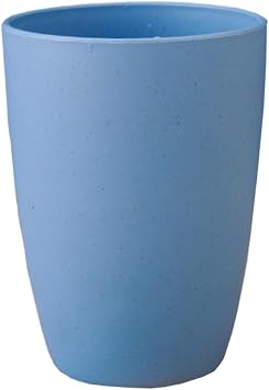 Simple and Fashionable Rinse Mouth Cup Bathroom Toothbrush Cup Wheat Straw Cup Household Solid Color Toothbrush Cup Toothbrush Cup Rinse Water Cup Travel Mouthwash Cup Blue