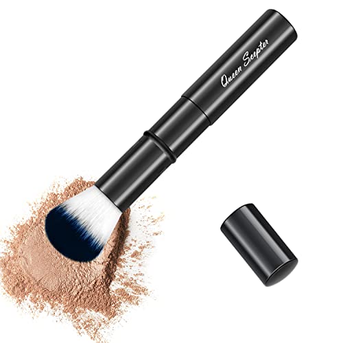 Retractable Kabuki Makeup Brush, Travel Face Blush Brush, Portable Powder Brush With Cap For Foundation, Color, Highlight, Contour, Blush, Flawless, Powder Cosmetics #TOP3