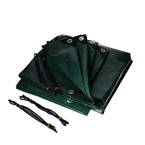 Lona de 5 m x 6 m, 260 g/m², con Ojales (50 cm de Distancia), Impermeable, Resistente a los Rayos UV, Lavable, Lona de protección, Cubierta de Madera, para Muebles de jardín, Barco, Piscina