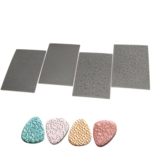Feuille de texture argile polymère pour créer des bijoux nature - 2