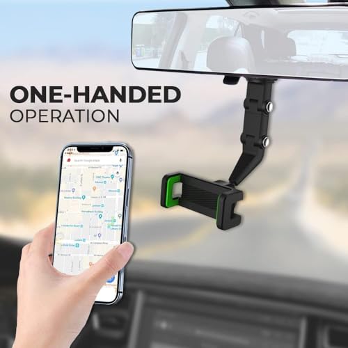 Image of Xtore Car Mirror Phone Holder (Pack of 1, Black)
