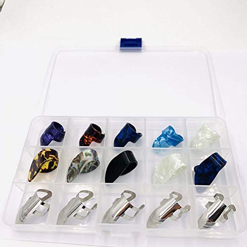 U/K Lot de 15 médiators pour pouce et index – Couleur aléatoire - Les Beatles, Paul McCartney, John Lennon, RIngo Starr, George Harrison U/K Lot de 15 médiators pour pouce et index - Couleur aléatoire