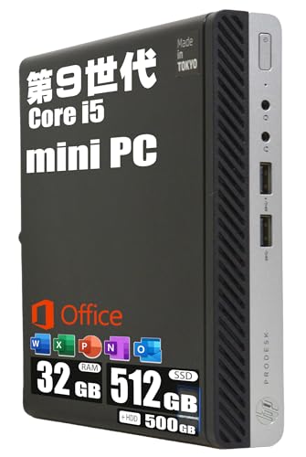 yςݕiz~jPC / 9 Core i5 9500T / 32GB / SSD 512GB + HDD 500GB / MS Office 2019 / Windows 11 / hCu񓋍/HP ProDesk 400 G5 DM Min