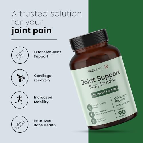 Image of Joint Support Tablets for Men and Women | Glucosamine Chondroitin and MSM, Ginger Extract |Joint Pain, Joint Cartilage Support & Muscle Health | Pack of 1-90 Tablets