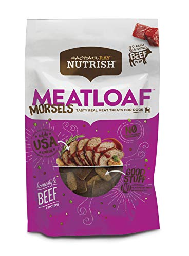 Rachael Ray Nutrish Meatloaf Morsels Real Meat Dog Treats, Homestyle Beef Recipe, 12 Ounces