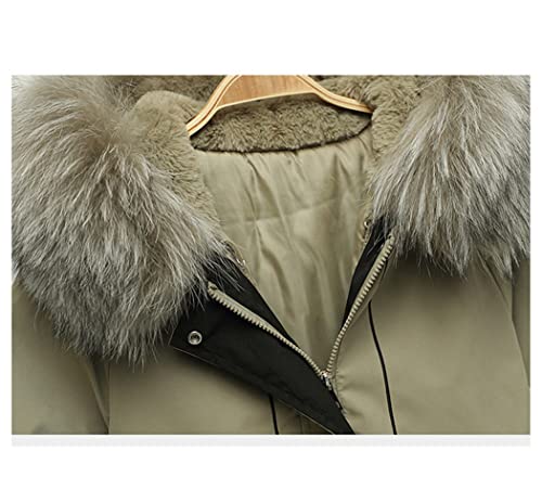 Manteau d'hiver coréen aux finitions soignées avec col en fourrure élégant - 4