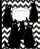 Composition Notebook College Ruled: Black Cat Notebook Journal 7.5 x 9.25 120 pages Animal note book ,Perfect Gift for Kids, Office Supplies, School, University