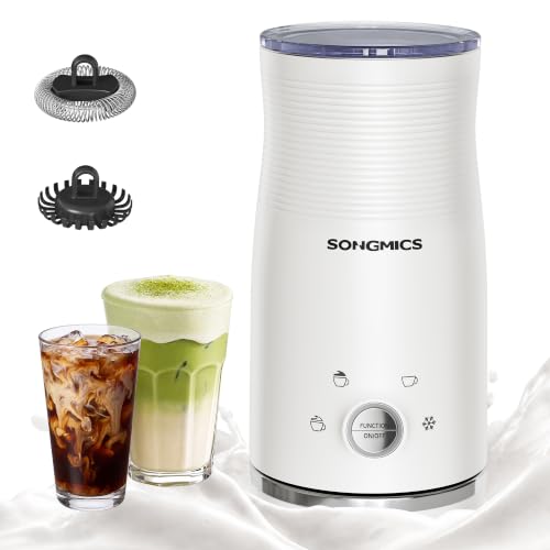 SONGMICS Mousseur à Lait Électrique 4 en 1, 300 ml