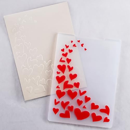 DDOUJOY Heart Corner Background Plastic Embossing Folders for Card Making Scrapbooking and Other Paper Crafts 3120802 - Thumbnail 3