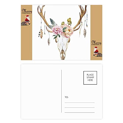 Cartes postales de remerciement cerf au design graphique soigné et papier cartonné