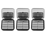 WRITWAA Paleta de maquillaje vacía de 3 piezas con espejo - Paleta de sombras de ojos de plástico con 8 compartimentos - Caja magnética recargable para labiales, rubor y polvos cosméticos de viaje
