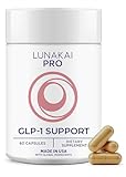 Lunakai USA Made GLP-1 Supplement - Natural GLP 1 Support with Probiotics & Resveratrol – Supports Weight Management, Cravings & Metabolism, 60ct