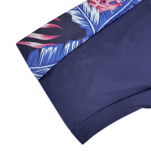 Image of Girls One Piece Rash Guard Swimsuit Long Sleeve Swimsuits with Zipper Patchwork Beach Bathing Suit for Kids 4-13 Years