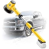 Ecarke Electric Ice Scraper Compatible with Dewalt 20V Battery, 2000RPM High-Speed 45° Head Adjust, 30'' Adjustable Handle Car Window Windshield Scraper for Ice & Snow, Tool Only Battery Not Included