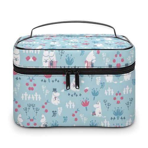 ムーミン 化粧ポーチ メイクボックス 化粧品収納 洗面用具ポーチ コスメポーチ バニティー 大容量 旅行用 自宅用 収納ケース トラベルバッグ かわいい 萌えグッズ キャラクター かわいい アニメ グッズ 便利 人気 出張 プレゼント