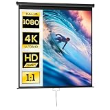 HOMCOM Schermo per proiettore a rullo 178x178cm 99in 1:1 Nero