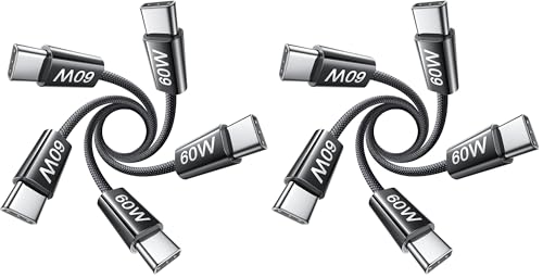 Image of LISEN USB C Cable, 10-Pack [3.3FT] USBC to USBC Cable for iPhone 16e 15 Pro Max Charger Cord, 60W (3.1A) C to C Cable Fast Charging for Samsung S25 /S24 /23, Switch 2, iPad, MacBook,Black