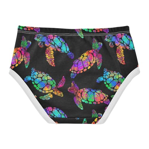 Girls Underwear Soft Cotton Colorful Sea Turtles Kids Panties in Sizes 2/3t, 4t, 5t, 6 and 82