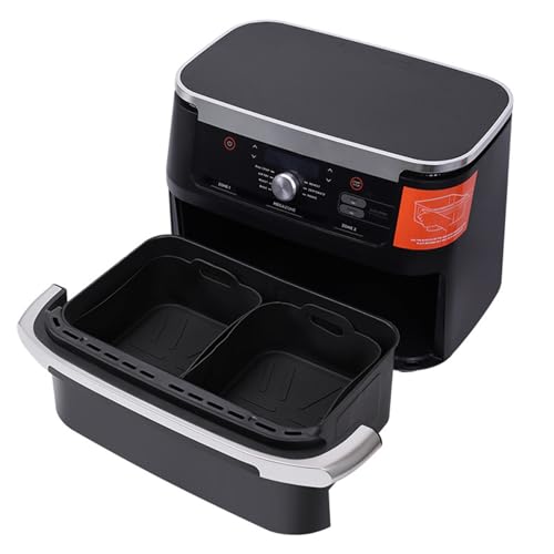 Oil Drain Tray for Air Fryers 5L and 10L Capacity Consumable Silicone Building Warmth Resistance Bicolor Modifications Silicone Air Cooker Basket - Thumbnail 2
