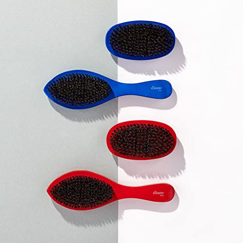 Diane Prestige 100% Medium Boar Bristle Curved Oval Wave Brush, D1726 Red #TOP5