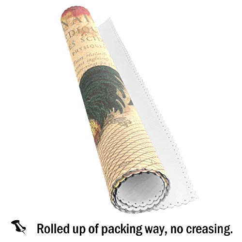 Visesunny Placemat Table Mat Desktop Decoration Grunged Rooster With Sunflower Placemats Set Of 4 Non Slip Stain Heat Resistant For Dining Home Kitchen Indoor 12X18 In #TOP5