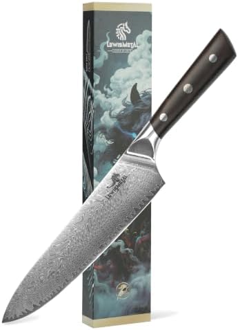 Japanese Chef Knife 8 Inch, Damascus Steel, Razor Sharp Kitchen Knife — view 7