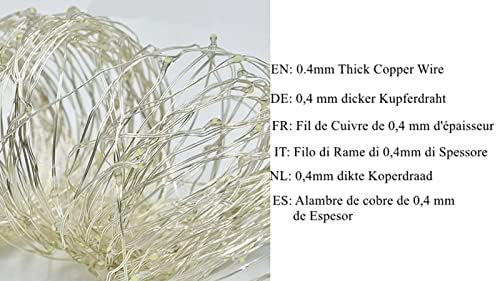 Tuokay Solar Garden Lights, 12m 100 LED 8 Twinkling Modes Waterproof Copper Wire Fairy Lights, Decorative Outdoor Lighting, Starry String Lights for Gazebo Patio Fence Wedding Ornament (Warm White)