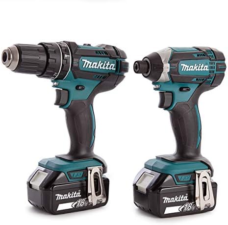 Makita DLX2131TJ 18V 2 x 5.0Ah Li-ion Combi Drill DHP482 + DTD152 Impact Twin Kit