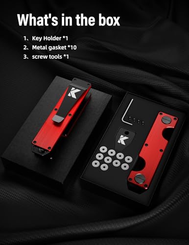 Image of Key Organizer Key Holder Compact Key Case Minimalist Metal Key Chain Key Holder for Keychain Secures 8-10 Keys EDC