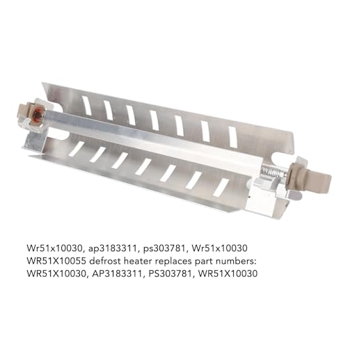 WR51X10055 Refrigerator Defrost Heater Kit, Aluminum Alloy WR55X10025 Temperature Sensor and WR50X10068 Defrost Thermostat Replacement Parts for Fridge Defrosting