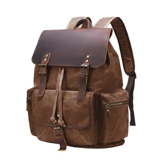 NEHOR Vintage Waxed Canvas Backpack