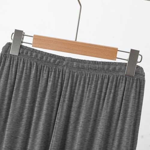 Cambkatl Men's Loose Wide Leg Pajama Pants Soft Lightweight Elastic Waist Lounge Pants with Pockets Sleep Pjs Bottoms4