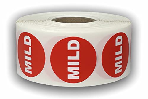 Mild Food Labels 1-1/8 inch Round for Supermarket Grocery Deli