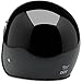 Biltwell Bonanza Half Helmet (Gloss Black, Large)