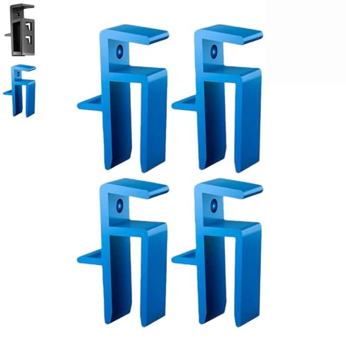 Practical Wardrobe Cabinet Board Clip, Closing Fixed Clip Tools for 15 20mm Wardrobe, Removable Drawer Front Stay Clamps Attachment, DIY Carpentry Tools for Home Office Closet Doors (Blue)