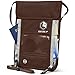 Venture 4th Passport Holder Neck Pouch With RFID #1 Travel Wallet (Brown)