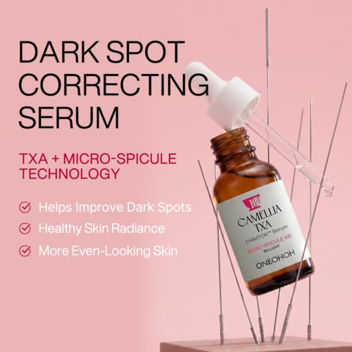 Image of Camellia TXA CHIMTOK Serum, Tranexamic Acid Serum for Dark Spots, Hyperpigmentation & Melasma, TXA + Vitamin C, Korean Brightening Serum with Micro-Spicule Texture Care, 1.01 fl oz