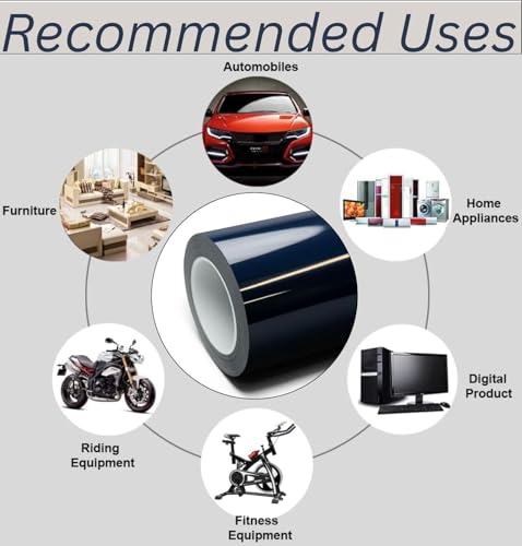 Image of WALLMATE Navy Blue Glossy Car Sticker Self Adhesive Bubble Free Vinyl Wrap for Car, Scooty, Cycle, Bike and Other Vihicle Interior & Exterior Decoration (Navy Blue Glossy, 20X150 in)