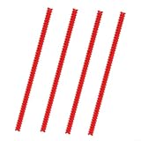 Set di 4 protezioni per forni in silicone, resistenti al calore, per evitare il contatto della pelle con superfici calde durante la cottura (rosso)