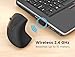 Lhome Left Handed Mouse, 2.4G USB Wireless Ergonomic Vertical Mouse, Ergonomic Design, Optical Model, Prevention Against Tennis Elbow, for Laptop Desktop PC Computer Ect