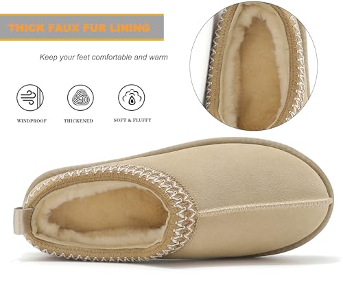 Women's Slippers Platform Mini Boots Faux Fur Warm Winter Mules Cozy Warm House Shoes Indoor and Outdoor3