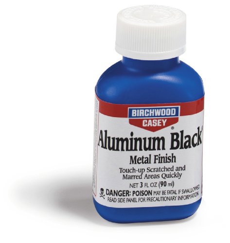 Image of Birchwood Casey Fast-Drying Fast-Acting Aluminum Black Metal Finish for Restoring Scratched and Marred Areas, Gun Cleaning, 3 Ounce Bulk Each