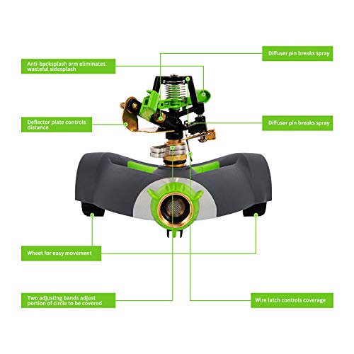 Garden Sprinkler Automatic, Lawn Water Sprinkler Irrigation System For Garden And Yard, Large Coverage Area #TOP1