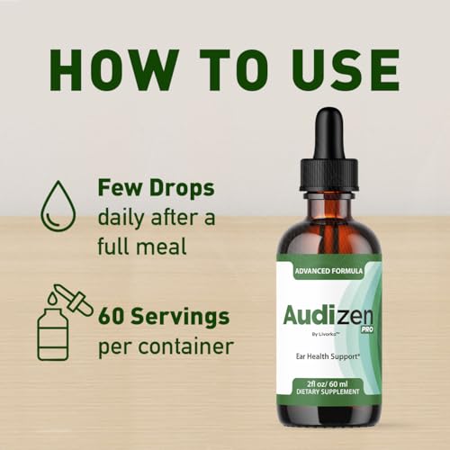 (3 Pack) Audizen Pro - Original Audizen Pro Drops for Healthy Ringing Ear, Support Oral Supplement Drop All Natural Clean Liquid Formula Auditory Wellness and Inner Ear Balance, 3 Bottles for 3 Months