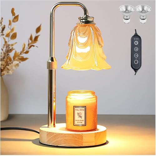 YelaJoy Candle Warmer Lamp Wax Melt Warmer with Timer & Dimmer Height Adjustable - for Home Bedroom Decor Jar Candle Warmer (Includes 2 Bulbs) - Gifts for Women Mom Sister Friend